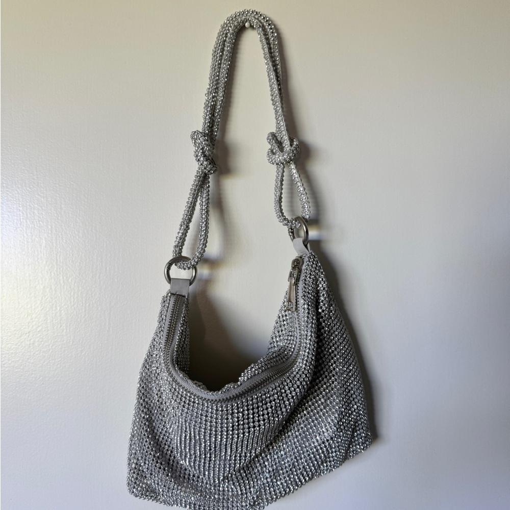 Silver Rhinestone Women's Bag